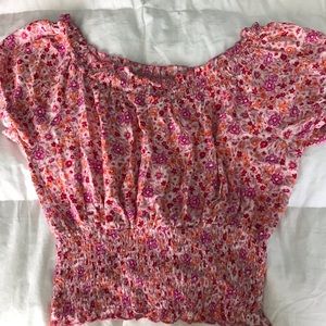 Floral Shirt (Crop Top)